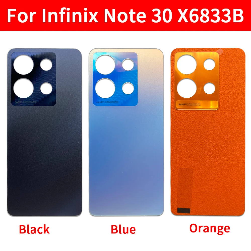 NEW For Infinix Note 30 X6833B 12 G96 X670  Hot 40i X6528B X6528 Battery Cover Back Panel Rear Door Housing Case Repair Patrs