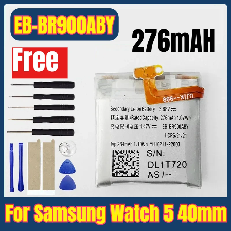 

EB-BR900ABY 276mAh Smart Watch Batteries for Samsung Watch 5 40mm SM-R900 + Free Tools