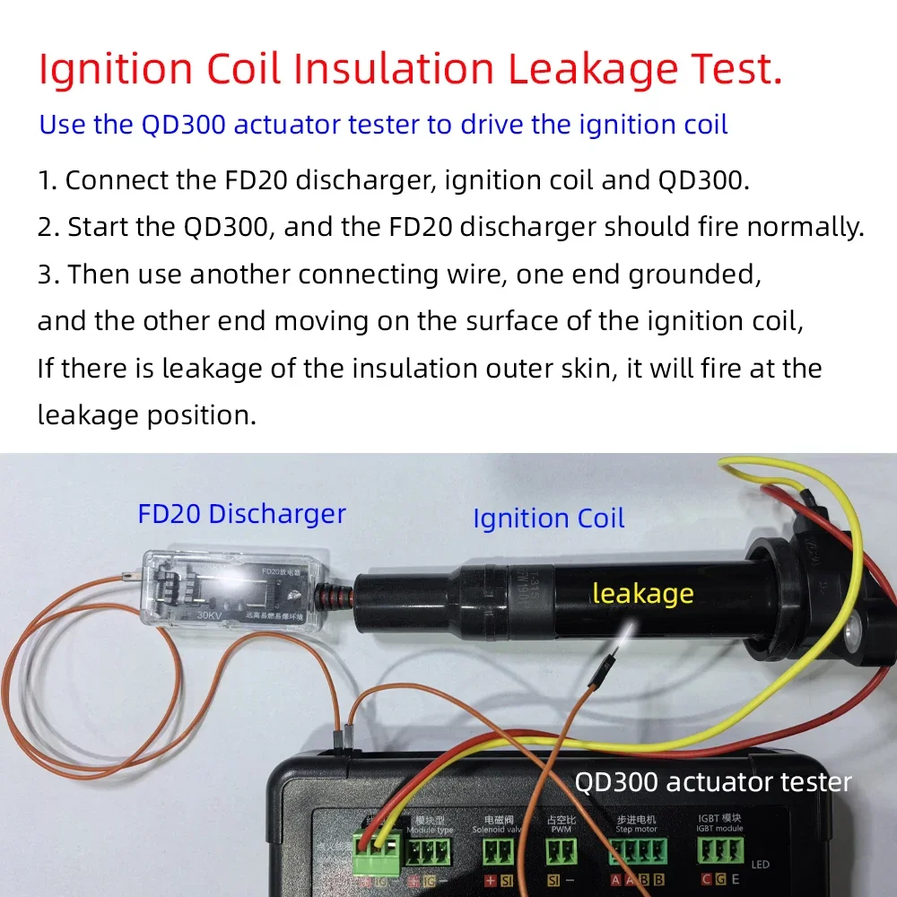 FD20 Auto-Zündspulen-Leckage-Detektor IG80-2 Zündspulen-Tester QD300 Auto-Aktuator-Tester – Detail 1