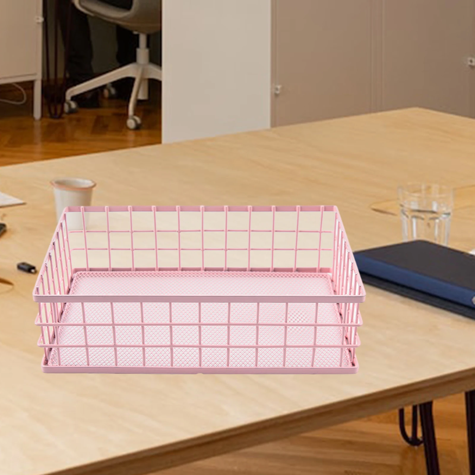 Nordic Iron Square Storage Basket Desktop Storage Basket Office Storage Basket Storage Box Container for Home Organization