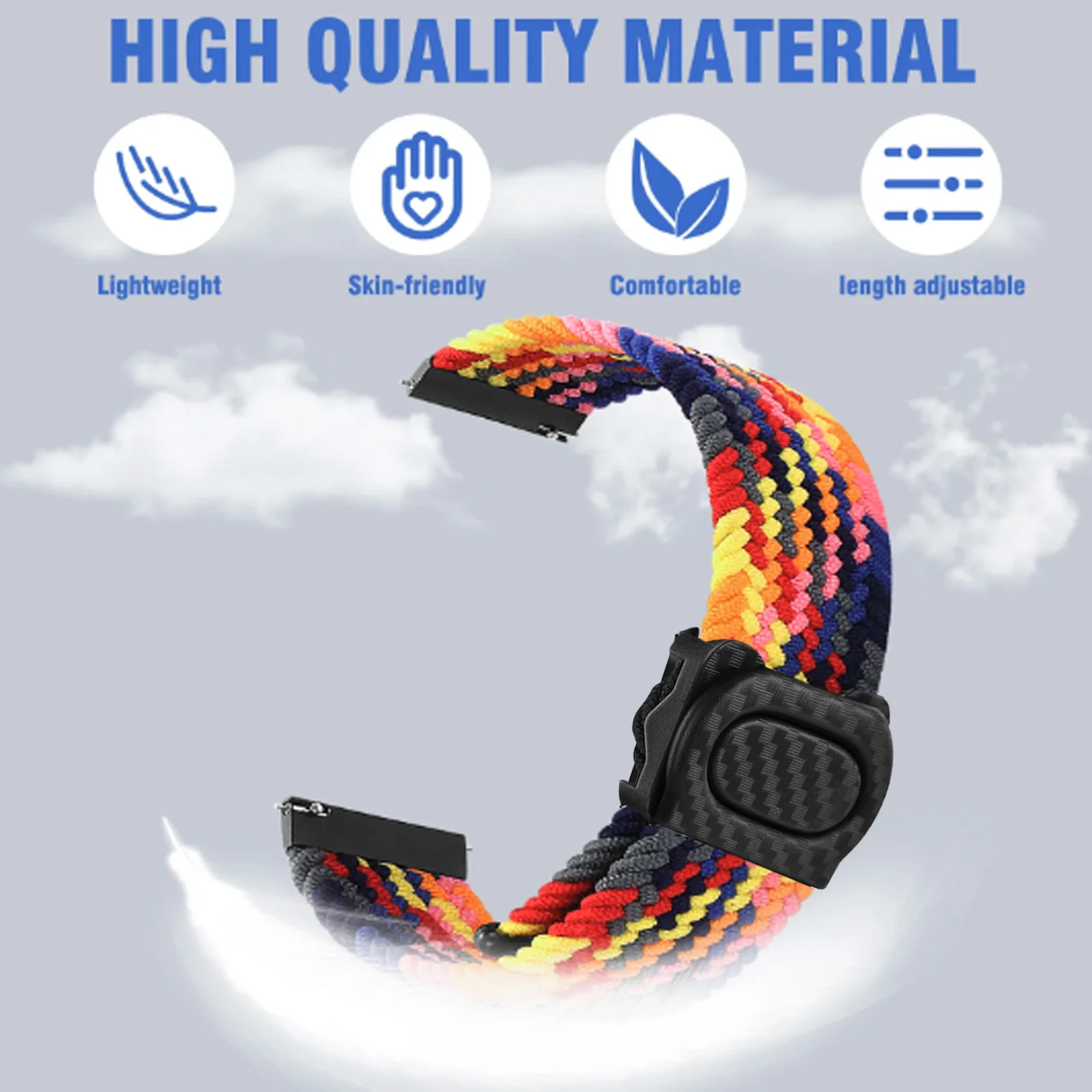 Elastische nylon banden voor Huawei Watch Fit 2-band, plastic gesp verstelbare nylon band