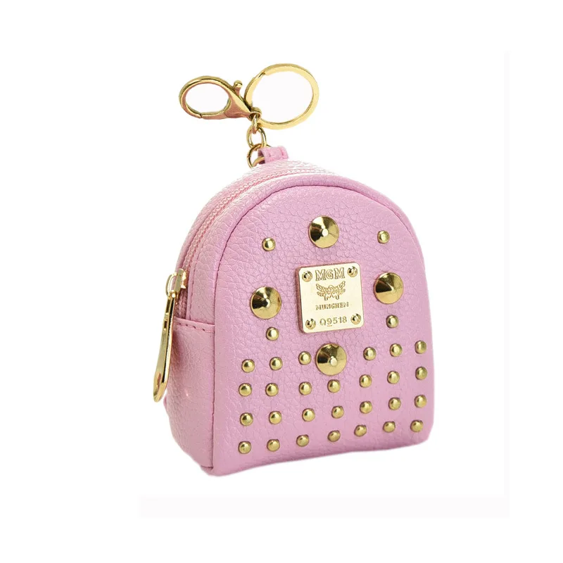 

mini backpack keychain PU Mini Backpack Women Girls Kids Cheap Coin Pouch Change Purses Keychain