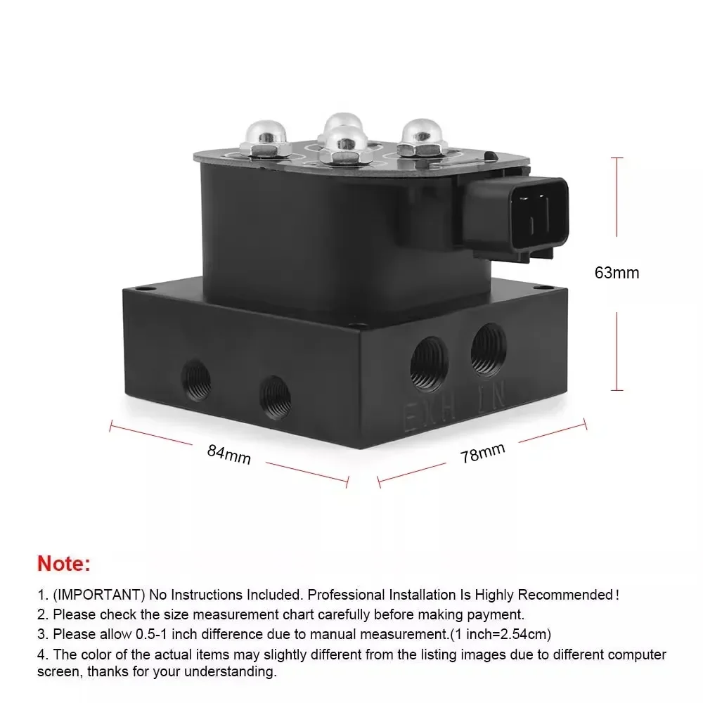 

New Car Retrofit 1/4 "NPT Manifold Solenoid Valve 200PSI Control Airbag Suspension System Distribution Valve
