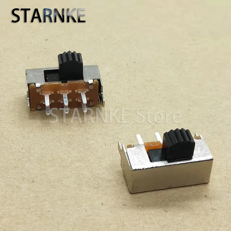 20PCS Horizontal Toggle Switch Double Row 6Pins Slide Switch 6Pins 2 Position Side Dial Gear Switch Handle Height 5MM