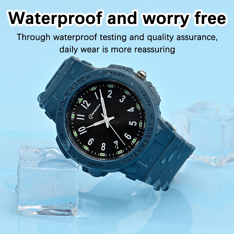 Jam Tangan Quartz CQ512 Model Terbaru untuk Pelajar, Multifungsi dengan Lampu Malam, Tahan Air, dan Desain Sporty untuk Anak-Anak