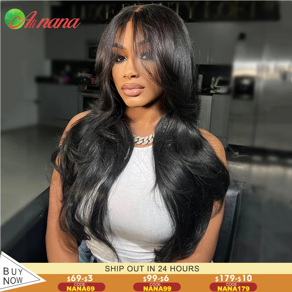 13x6 parrucca frontale in pizzo con frangia dritto stile onda del corpo Remy 13x4 capelli umani anteriori in pizzo per donne nere 5x 7 parrucca con chiusura in pizzo