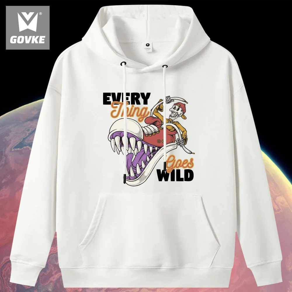 

Every Wild Jhing Yoes Uncriter Autumn and Winter New Style Printed Hoodie Individuality Men's Hoodies Wearing Type Polyester