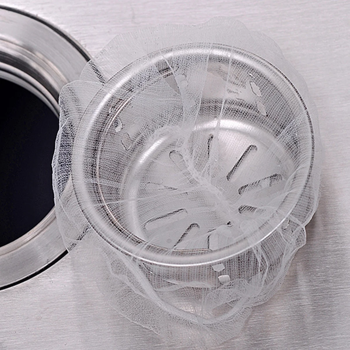 

100Pcs Kitchen Sink Mesh Bags Durable Polyester Strainer Filter for Bathroom Sewer Cleaning Use Sink Filter Bag