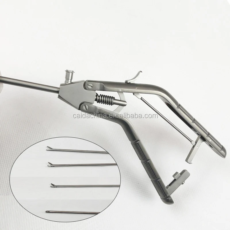 Abdominal Surgery Titanium Pistol Handle Hub, Curved Right Jaw, 5mm Hub Laparoscopy