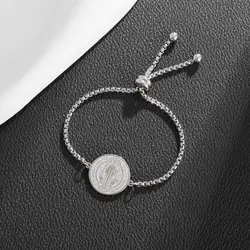 Stainless Steel St Benedict Medal Bracelet San Benito Cross Bracelet Men Women Christian Priest Exorcist Amulet Jewelry