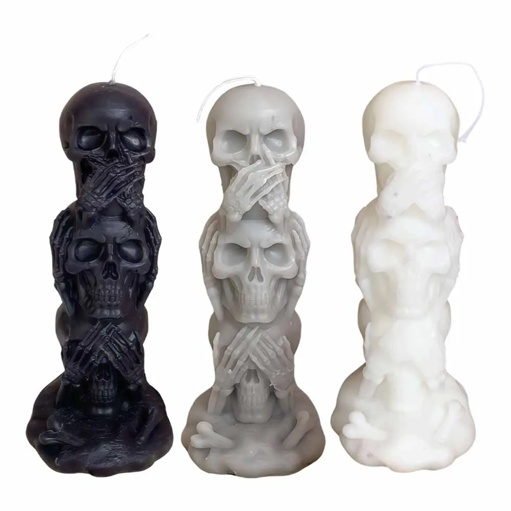 

Halloween Aromatherapy Candles Skull Head Candle Soy Wax Scented Candle for Halloween Gift Atmosphere Decoration