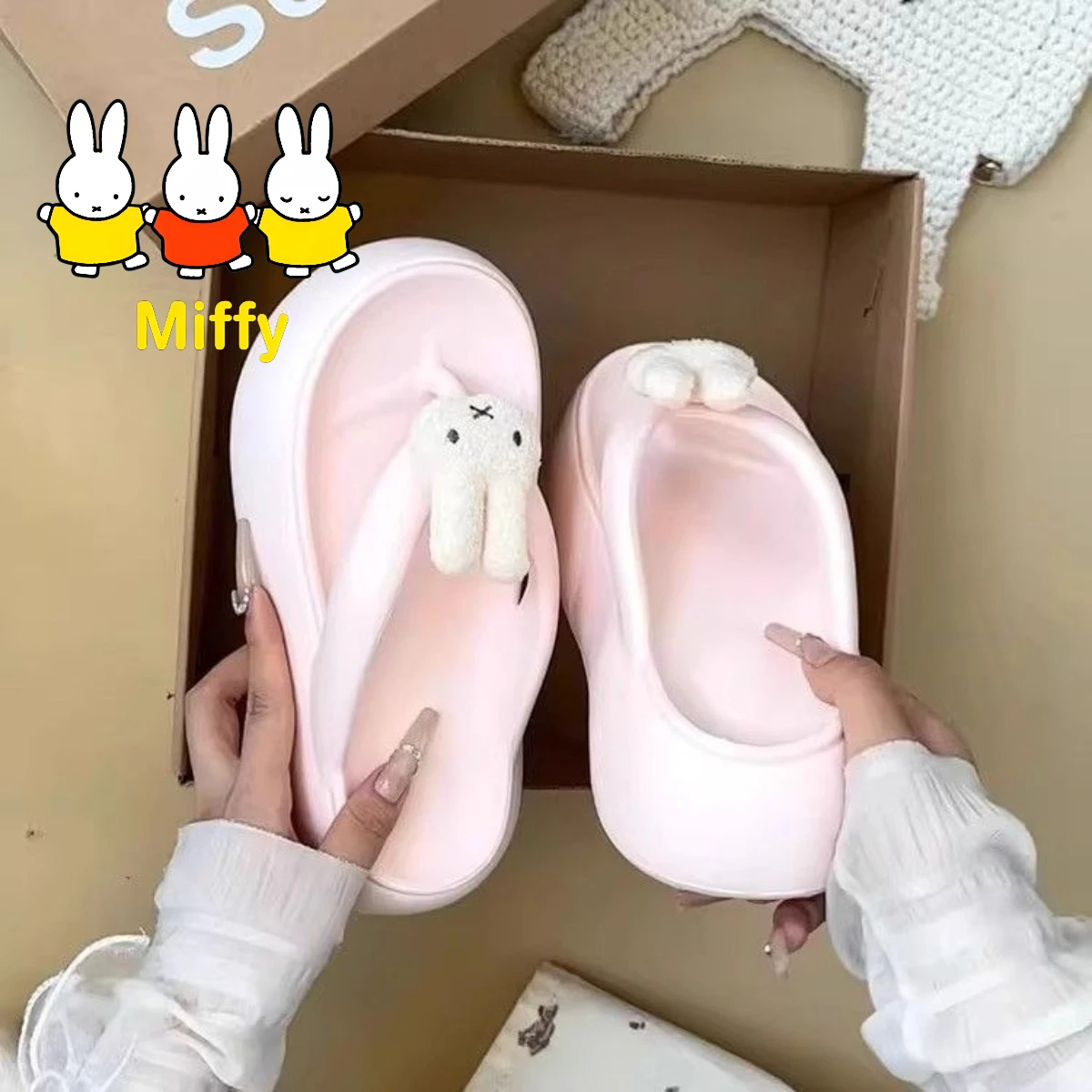 Summer Away Clothing - Tongs Kawaii Miffy en EVA –