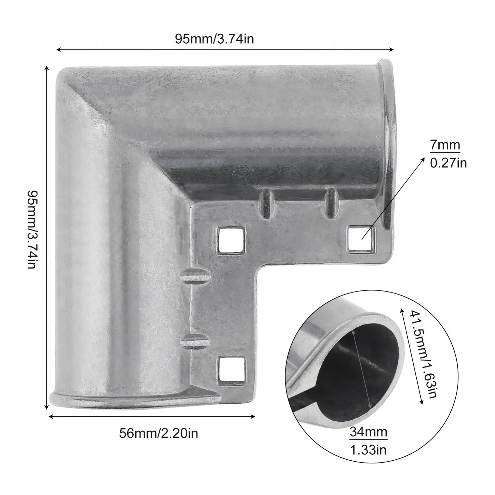 알루미늄 게이트 코너 체인 링크 펜스, 게이트 엘보, 산업 품질 1-3/8