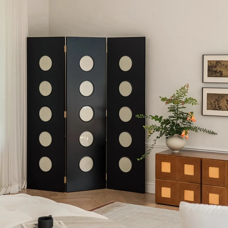 

White screen folding screen living room partition