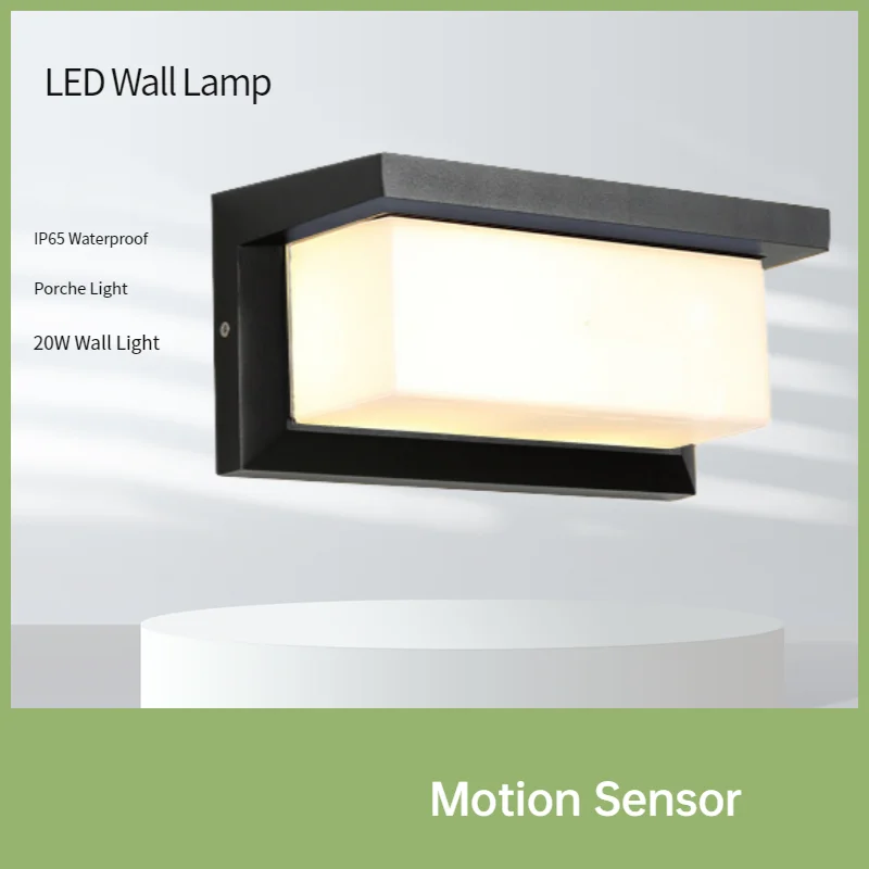 

Waterproof LED Outdoor Wall Light IP65 Motion Sensor Porch Balcony Garden Lighting Modern Stainless Steel Lighting Fixture
