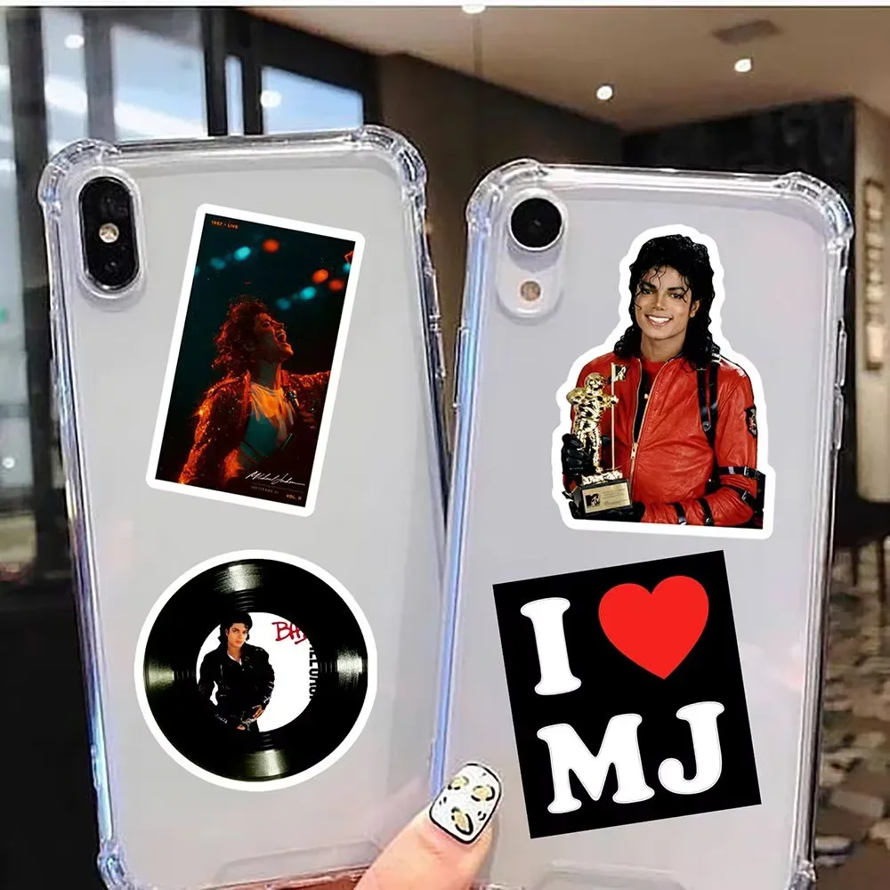 @2026 New 51pcs/50pcs Music King Michael Jackson Stickers Waterproof Vinyl Decal DIY Decorative Journal Scrapbook Laptop Luggage view 3