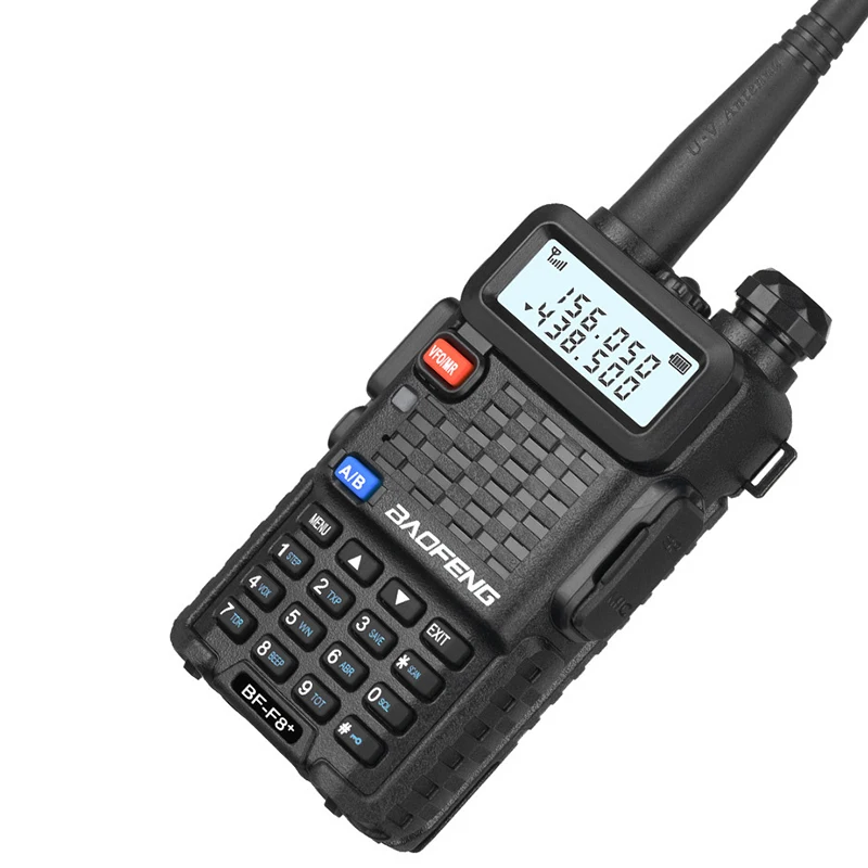 BAOFENG-walkie-talkie BF-F8 +, Radio de largo alcance mejorada, 5W, banda Dual, portátil, Pofung F8 +, transceptor bidireccional para exteriores