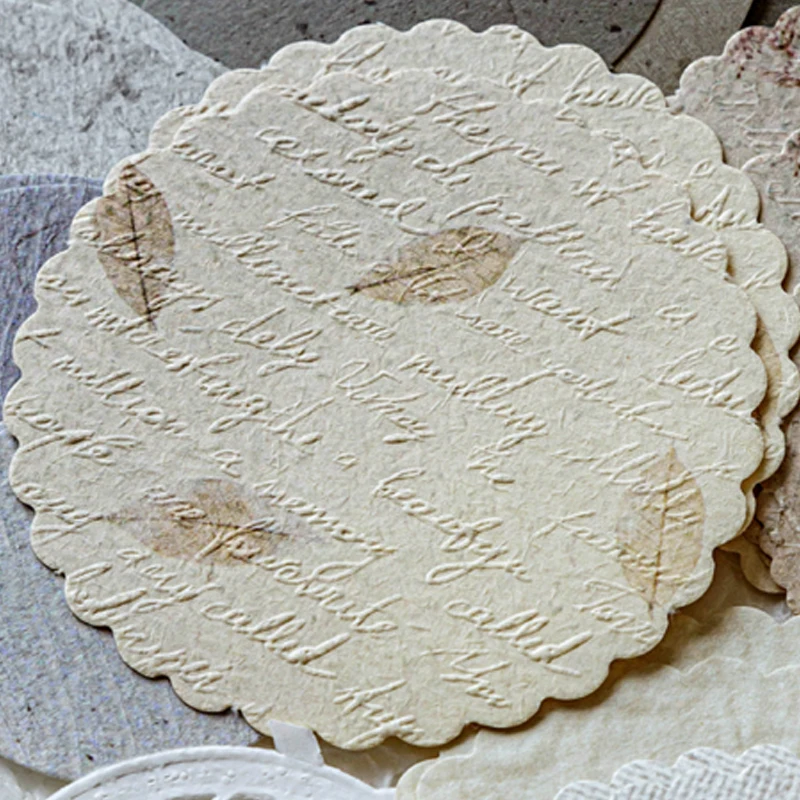 Special Paper Letterpress Round Material Paper Paper Round Sheet Series Hand Account Decorative Collage Material 6 Types