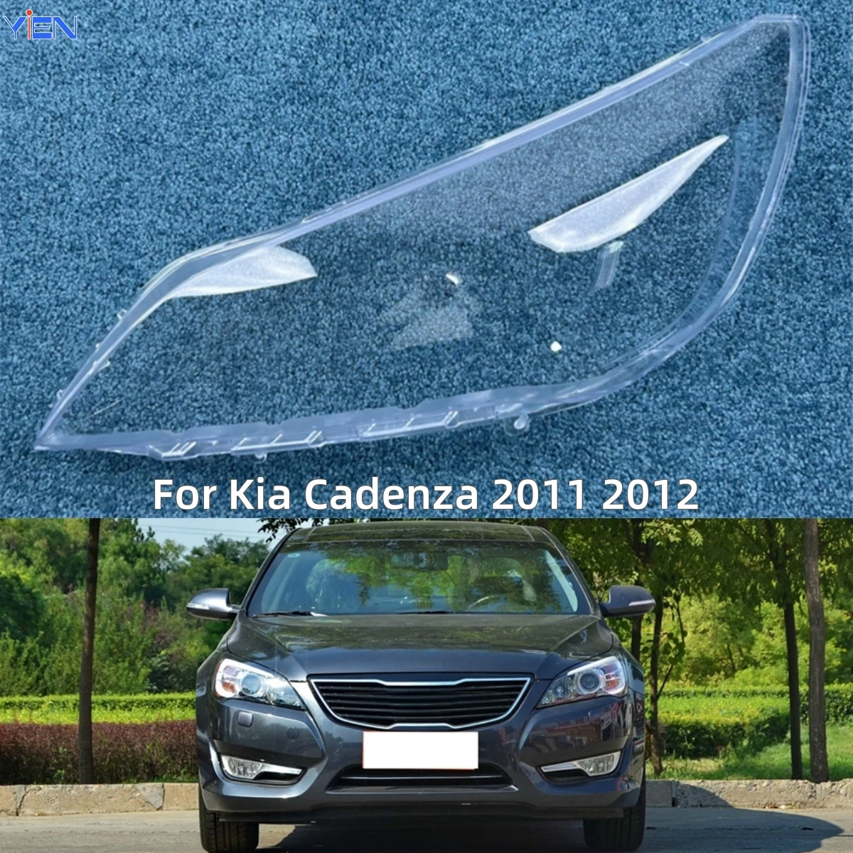 For Kia Cadenza 2011 2012 Car Gadgets Front Lamp Lens Glass Cover Car Front Headlight Lens Cover Lights Shell