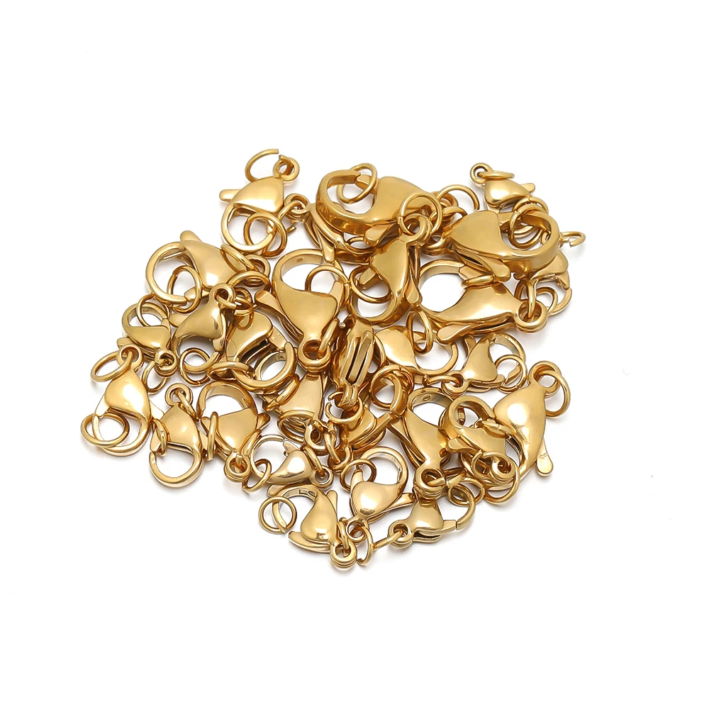 25Pcs Stainless Steel Jump Rings Hooks Lobster Clasps Connector Clasps for DIY Jewelry Making Bracelet Necklace In Bulk