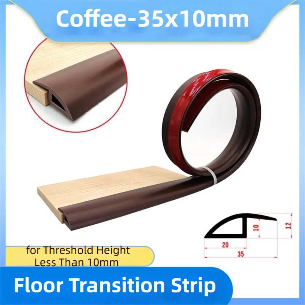 

Carpet to Tile Floor Transition Strip Self Adhesive Wear-resistant Threshold Cover Cuttable Household Edging Trim Strip Doorway