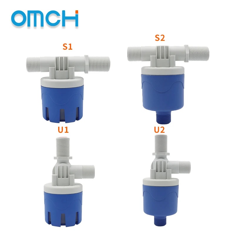 OMCH Automatic Float Valve 1/2'' 3/4'' 1'' Utility Water Level Control Water Stop Corrosion Resistant Nylon Ball Filter Valve