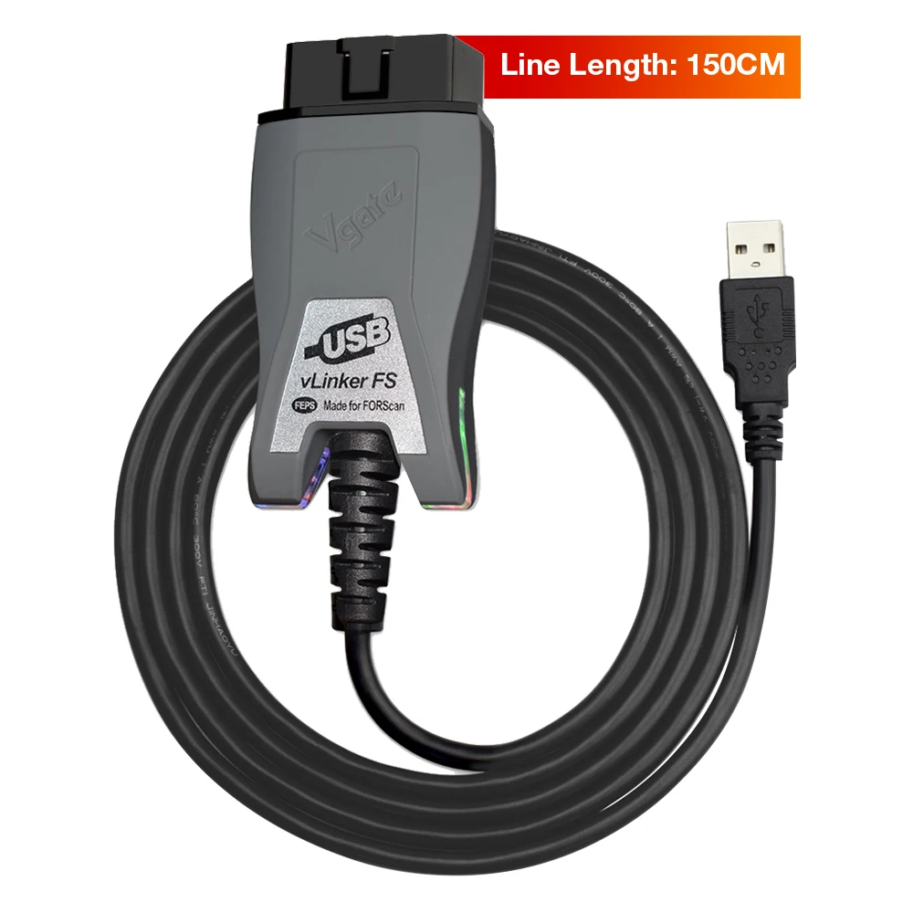 Vgate VLinker FS ELM327 USB OBD2 Scanner FORScan HS/MS-CAN Auto-Diagnosewerkzeuge für Mazda/Ford MS/HS CAN PK OBDLink EX – Detail 7
