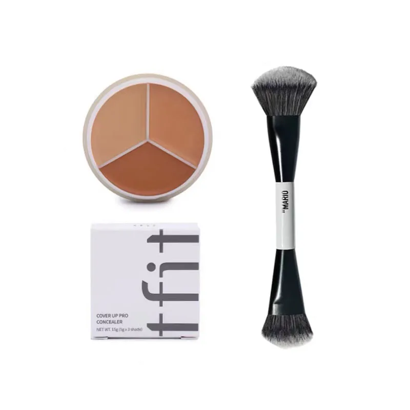 مجموعة مكياج الوجه TFIT3 ColorConcealer وF4، قاعدة كونسيلر للتحكم في الزيت، مكياج كونتور العين، بقعة الهالات السوداء، تصحيح البشرة