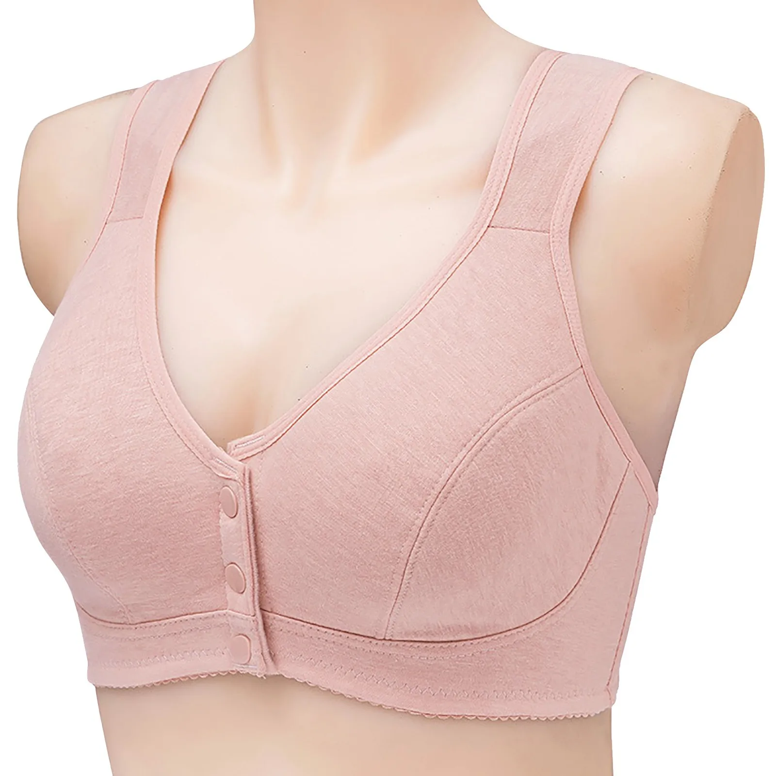 

Front Close Wireless Cotton Bras Women's Cami Bras Wire Free Bralette Comfortble Underwear Female Lingeries Bust 36 46,B C Cup