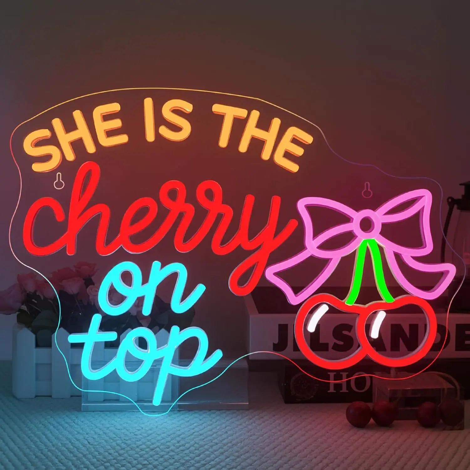

Cherry Neon Sign USB LED Light for Tiki Bar Wedding Party Gaming Room Bedroom Decoration personnalisé Gift Night Light