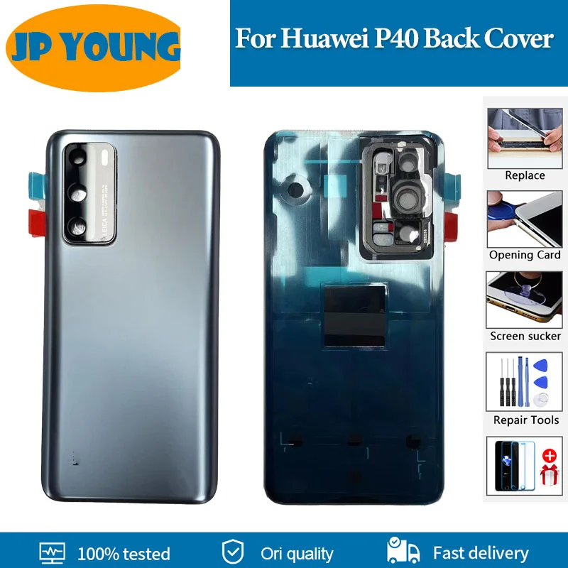 Original Back Battery Cover For Huawei P40 Back Cover ANA-AN00 ANA-TN00 ANA-NX9 ANA-LX4 Rear Door Housing Case Replacement Parts