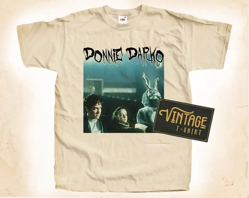 Donnie darko-ヴィンテージコットンTシャツ、天然映画ポスター、すべてのサイズ、v2