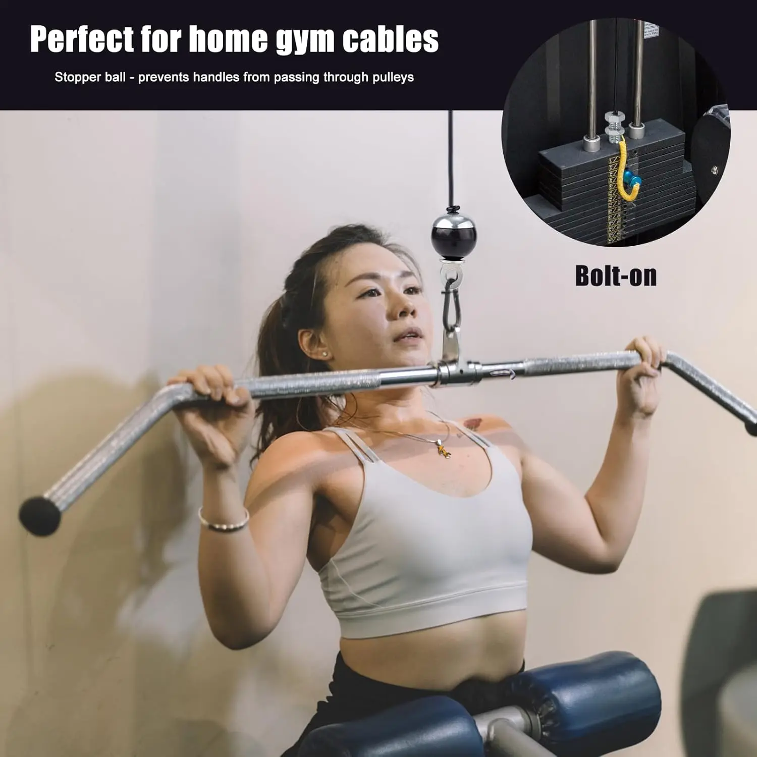 3/3.5m Fitness Cable Steel Wire Gym Pulley for Home Gym  Screw Terminal Resistance Cable Workout Equipment for Strength Training