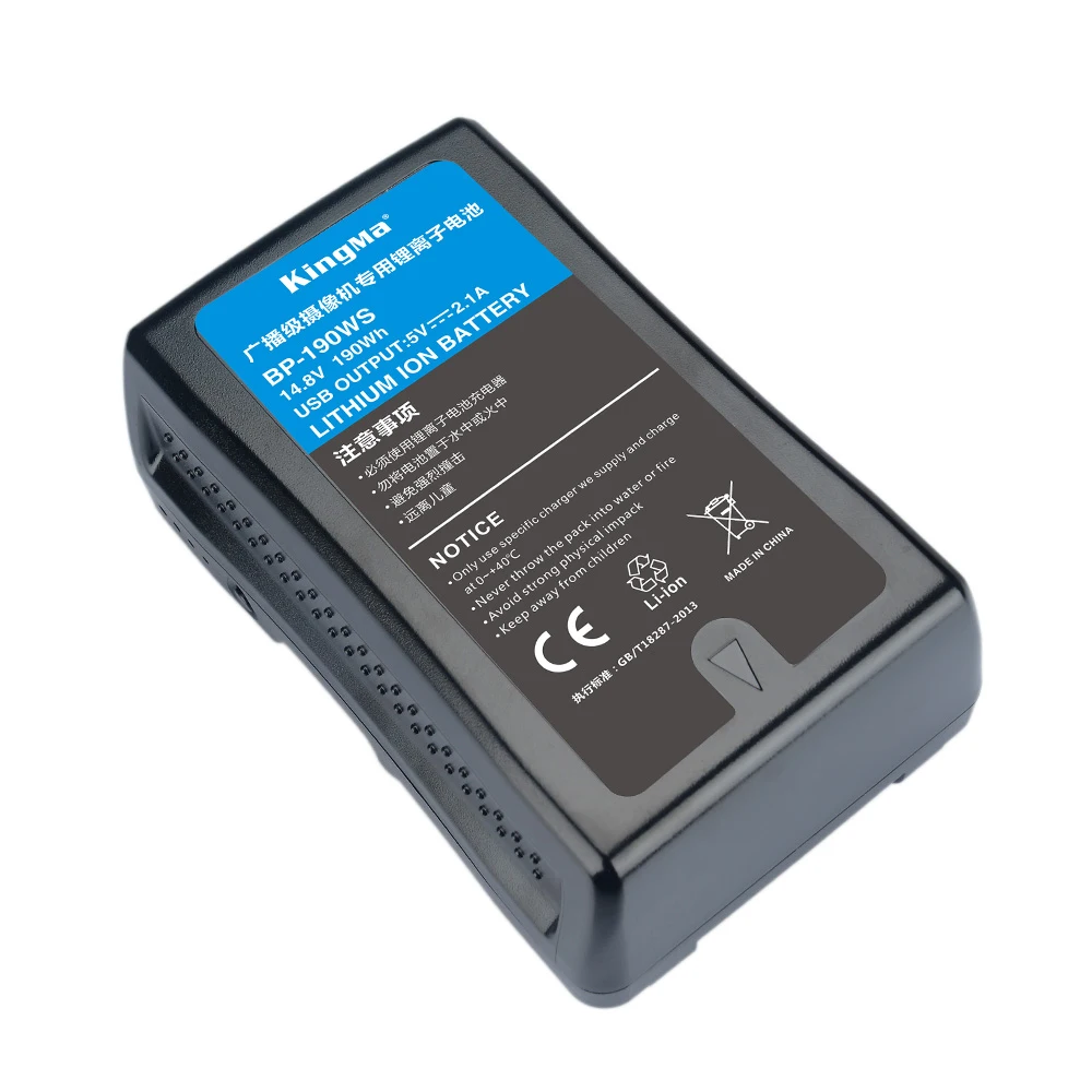 Kingma professional high capacity 13200mAh 190Wh BP-190W V mount  Lock battery for Sony Camcorder ideo