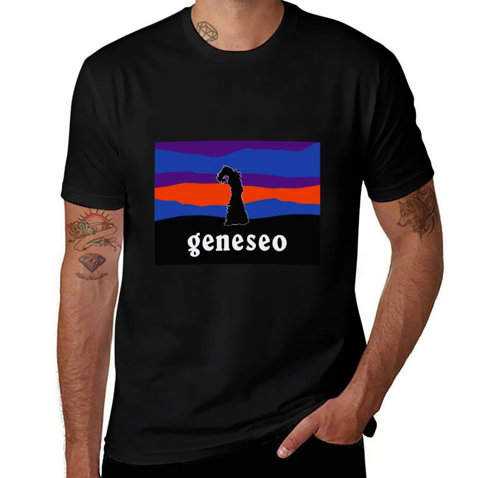 

Geneseo Spruce Tree T-Shirt t shirt man plain anime tshirt man t shirts cotton T-Shirt