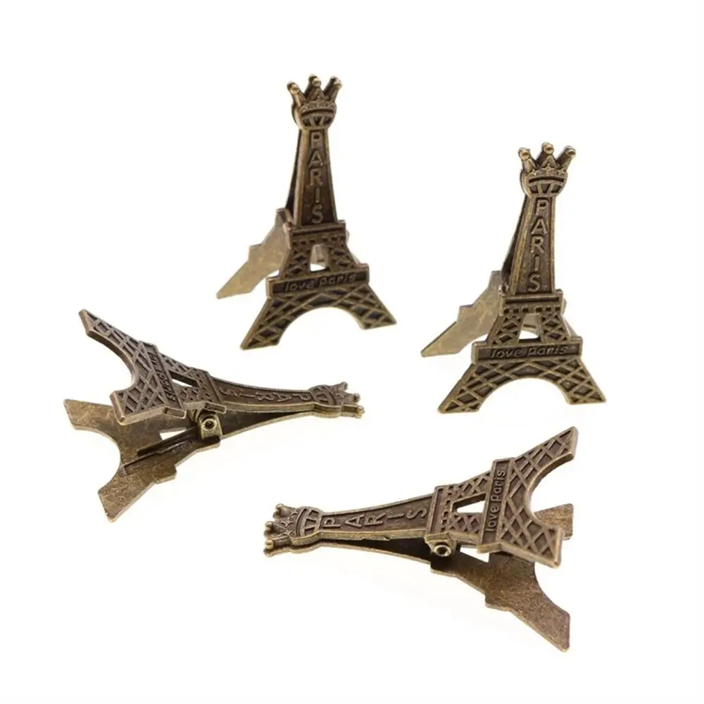 Supplies Wedding Seats Clip Retro Style Photo Decoration Metal Paper Clip Eiffel Tower Clip Picture Clip Holder Memo Clip
