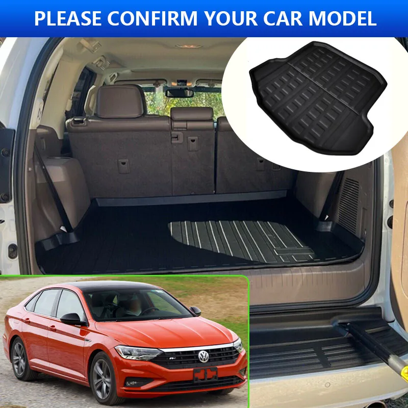 For Volkswagen Jetta A7 VW Vento 2019~2023 2020 2021 2022 Car Rear Trunk Protector Pads Waterproof Anti-Fouling Mat Accessories