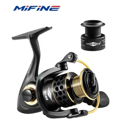 MIFINE KARATE-Spinning Fishing Reel, Spare Spool, 5.1:1 Gear Ratio 10kg Max Drag 1000-4000, Graphite, fishing accessories