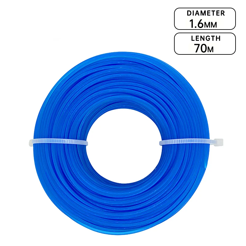 LUSQI 1.6mm Blue Nylon Circular Grass Trimmer Line Longer Length Line For Brush Cutter Rope Lawn Mower Head Accessory