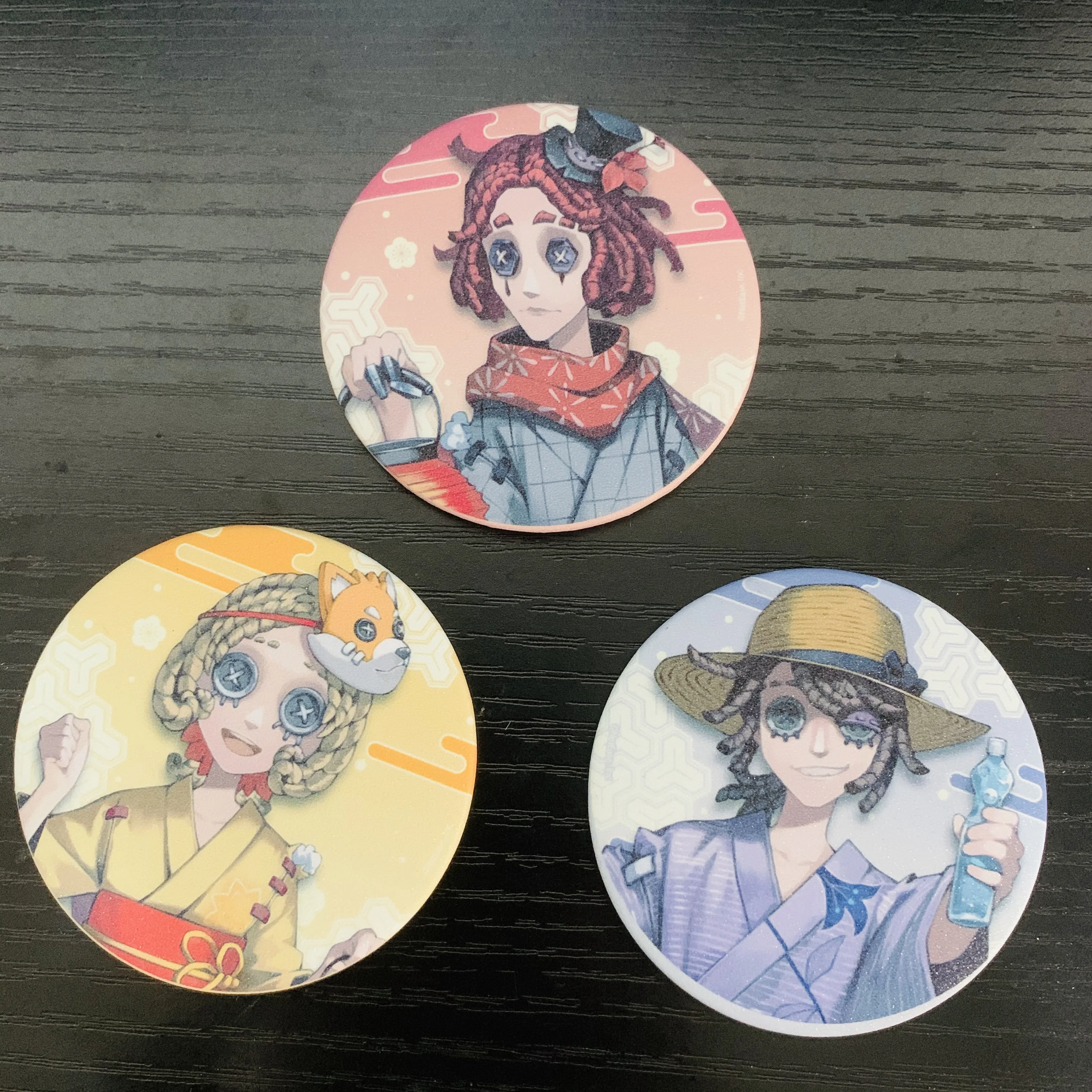 6CM Anime Identity Ⅴ Figure Mike Morton Bloody Queen Cosplay Metal Badge Kawaii Bag Pins Fans Christmas Gifts Brooch