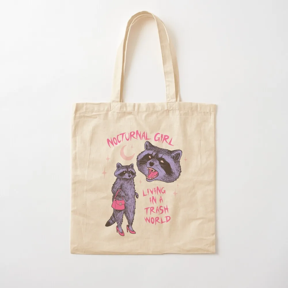 Nocturnal Girl Tote Bag tote bag screen shopping cart bags