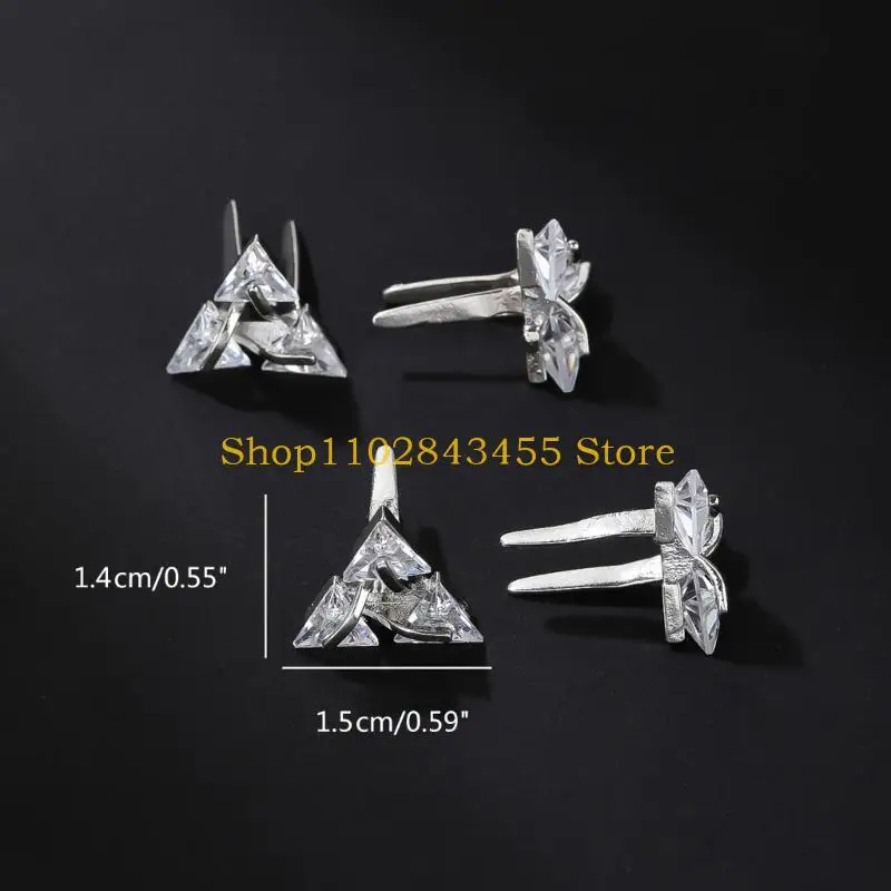 49MC Shoe Decoration Charms Zircon Diamond Shoe Charms Accessories Shoe Buckles Evening Party Shoe Ornament Jewelry Accessory
