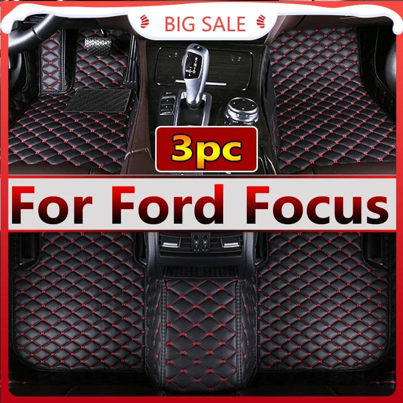 Car Floor Mats For Ford Focus MK2.5 2006 2007 2008 2009 2010 2011 Auto Foot Pads Automobile Carpet Cover Interior Accessories