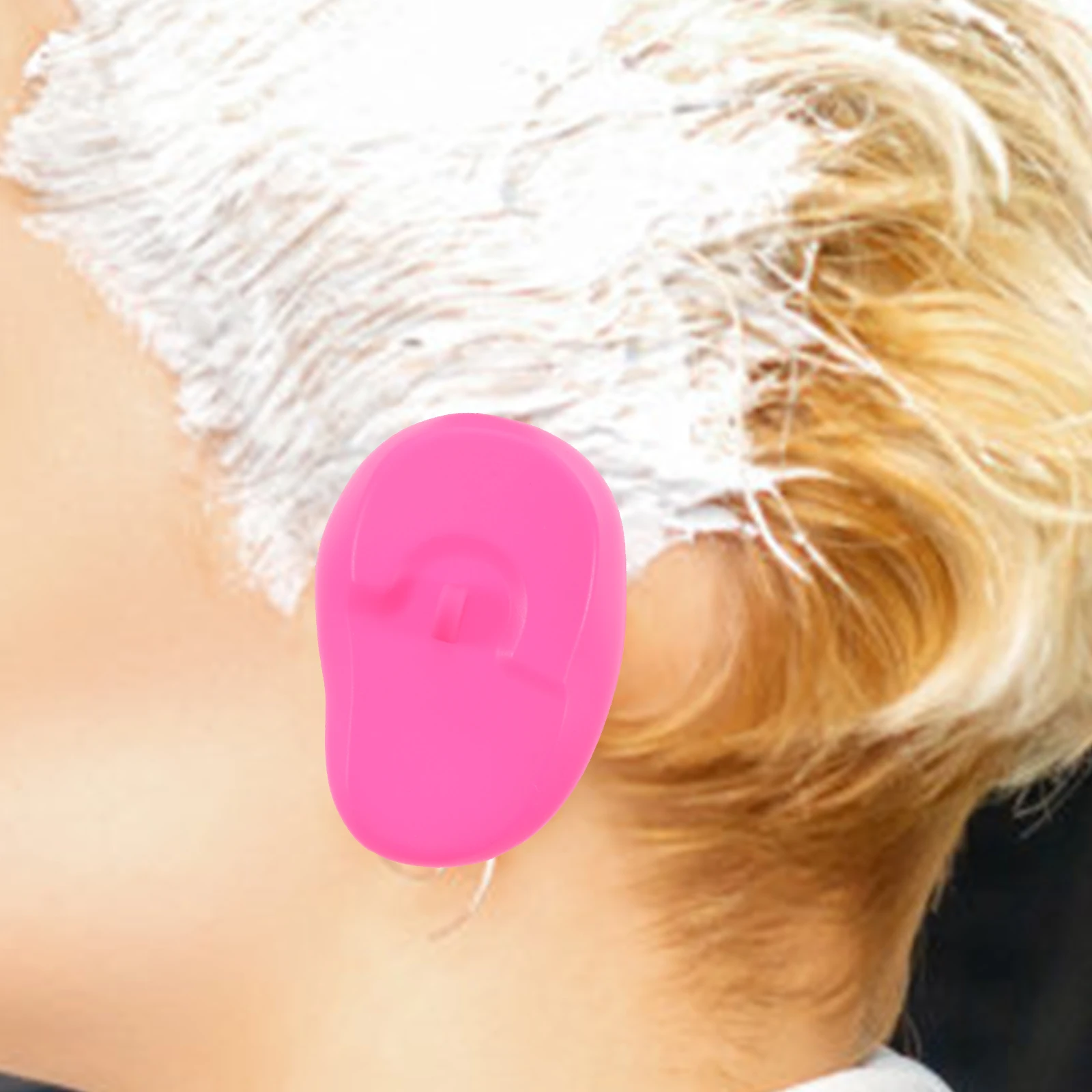 

10 Pairs Hair Dye Earmuffs Silicone Ear Covers Protectors for Hair Dyeing Washing Adjustable Universal Design Washable Reusable