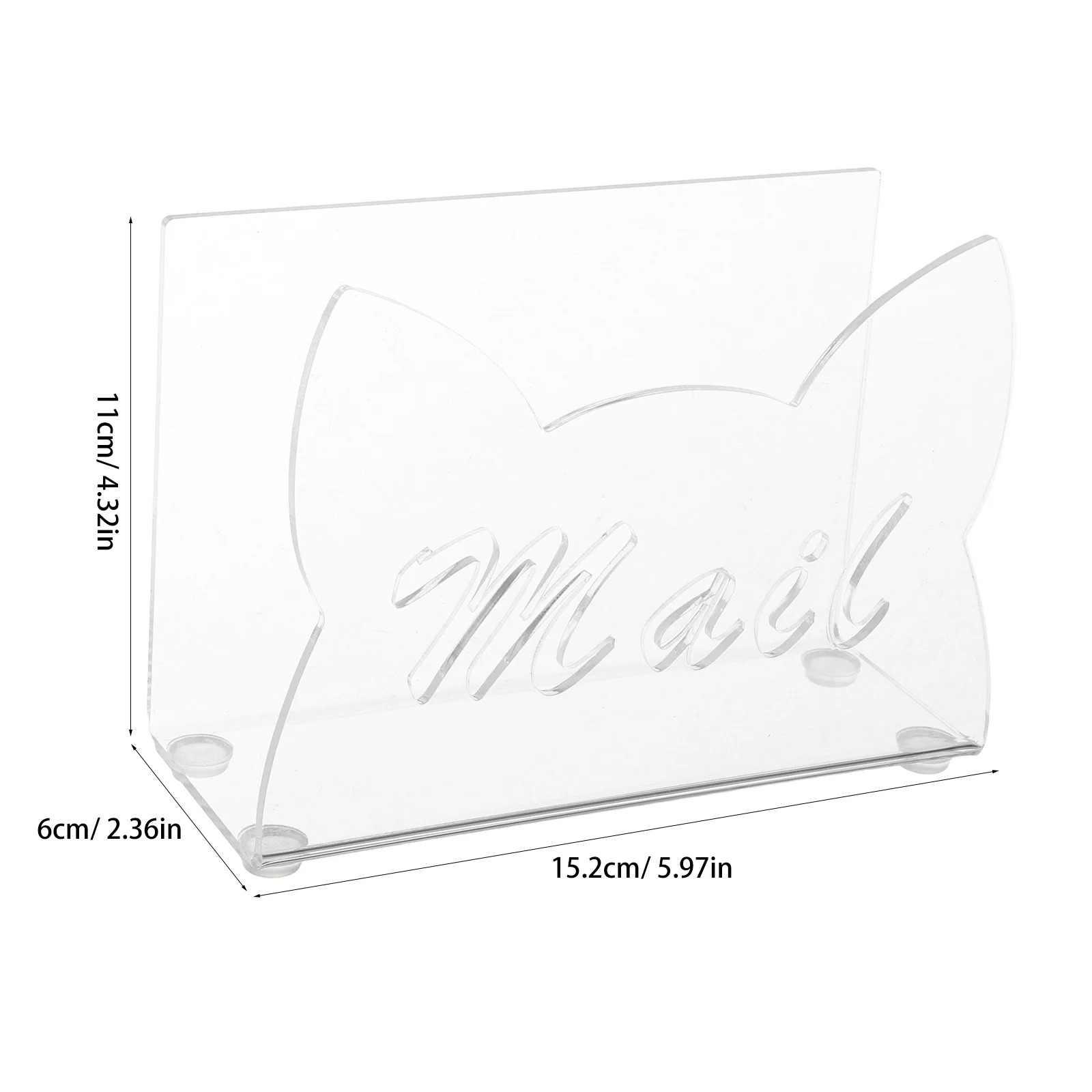 Acrylic Holder Clear Desktop Letter Organizer Envelope File Sorter Paper Document Organizer Mail Holder