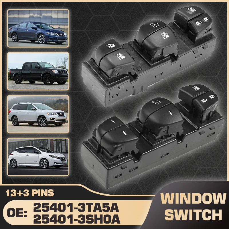 25401-3TA5A 25401-3SH0A For Nissan Altima Frontier Pathfinder Leaf Juke Sentra  Rogue Navara X-Trail Power Master Window Switch