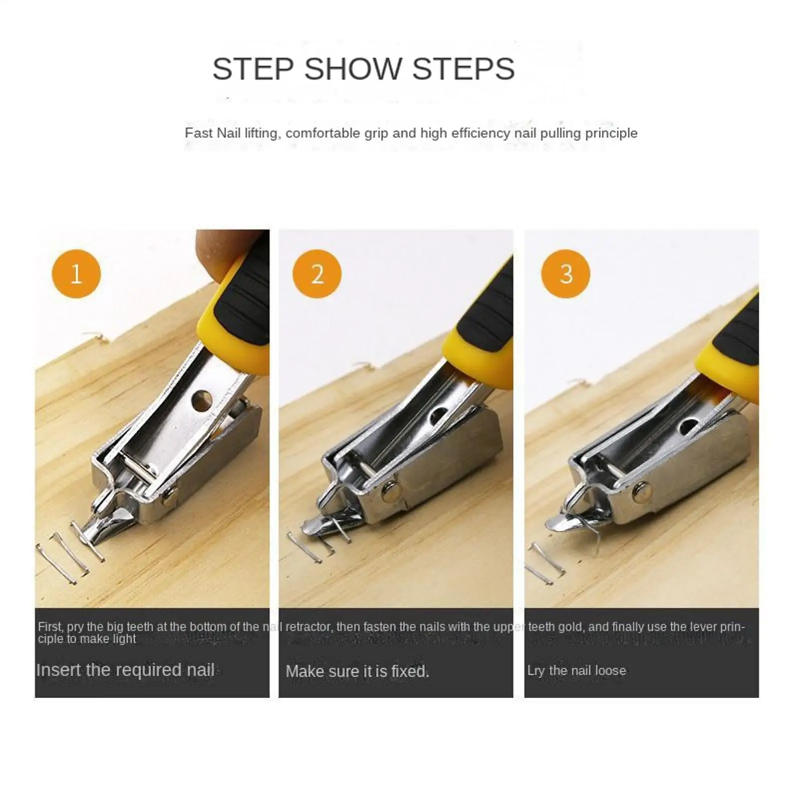 Nail Puller Heavy Duty Iron Non-Slip Remover Nail Remover Tool For Home Improvement Building Construction Carpentry Upholstery
