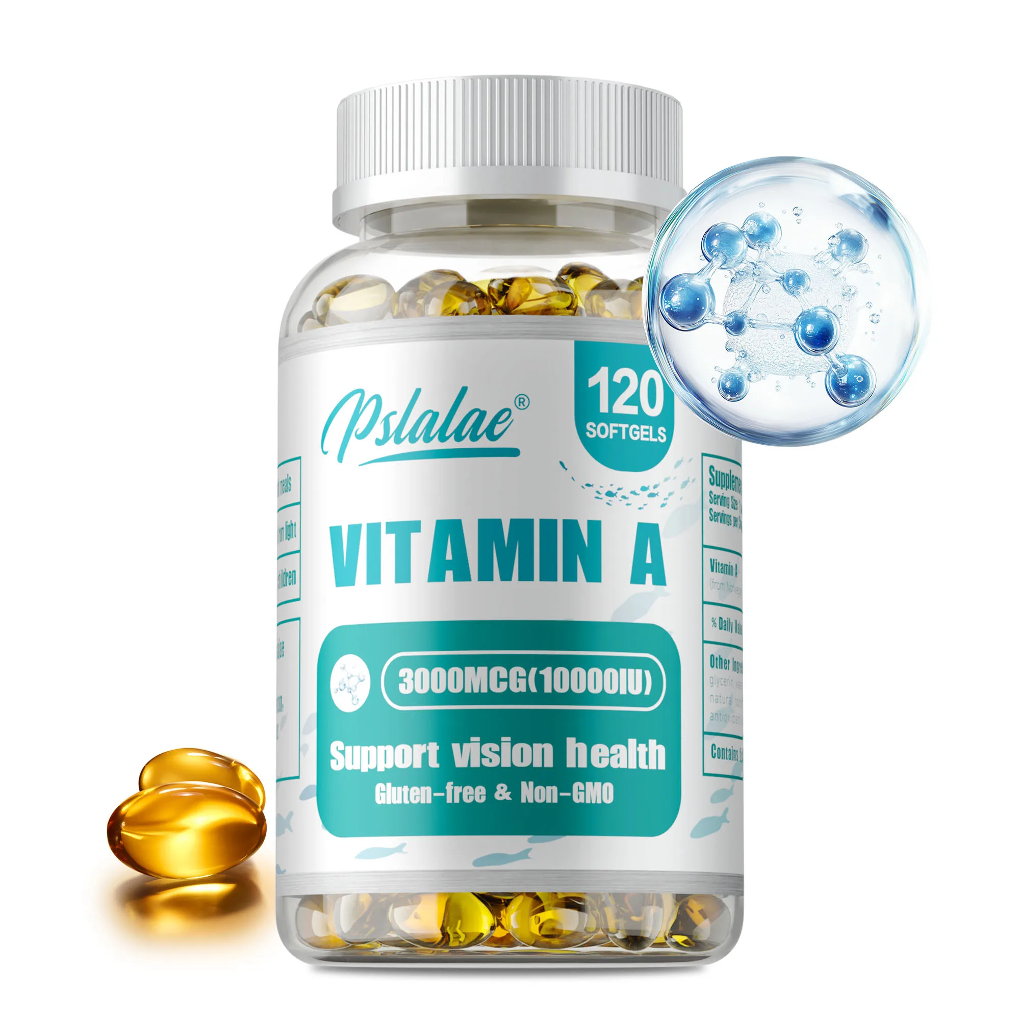 

Vitamin A Capsules - Antioxidant, Brightens Skin,Reduce Fatigue, Supports Cellular Health,Improve Eyes Clarity, Enhance Immunity