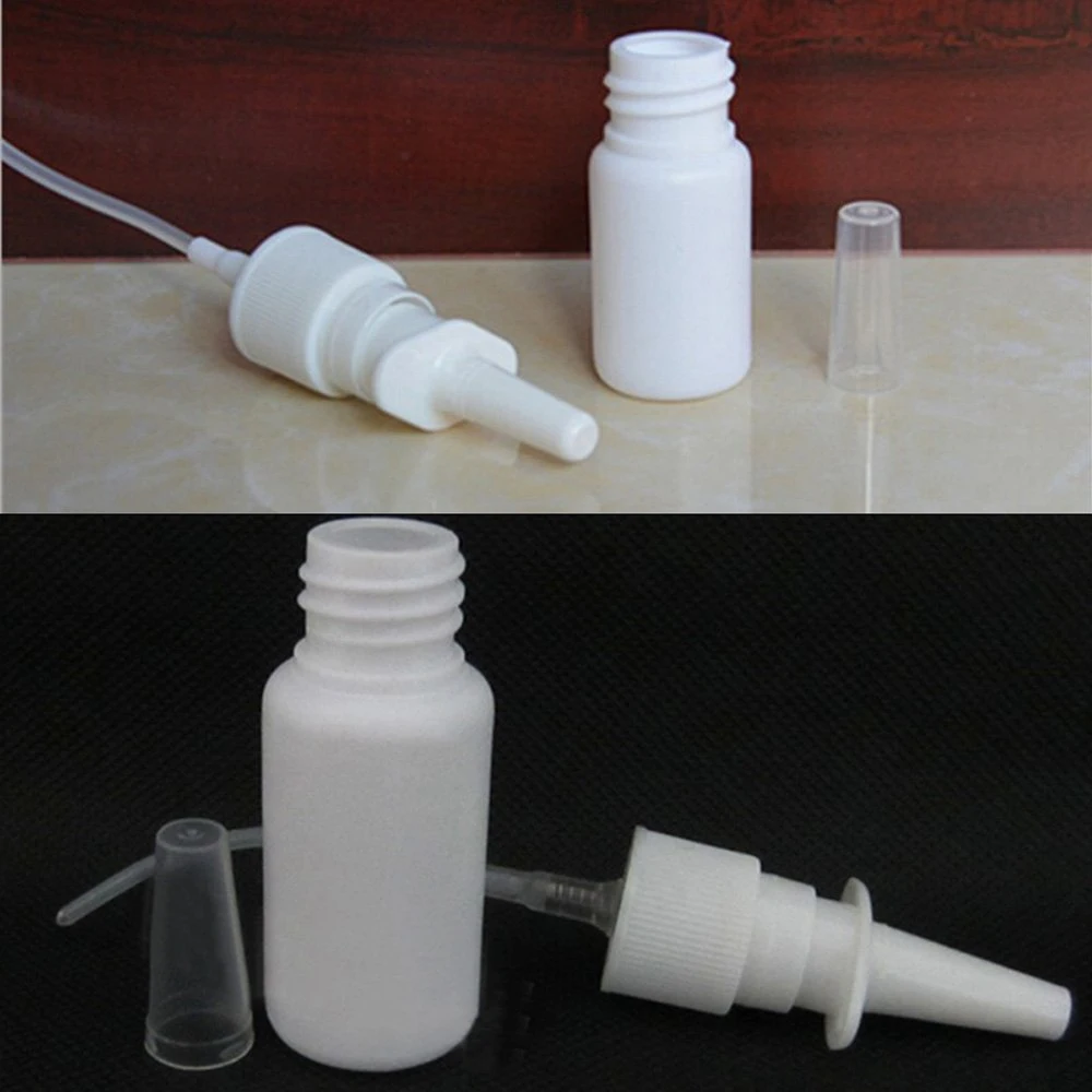 AA86 10Pcs 10Ml 스프레이 병 리필 가능 플라스틱 미스트 코 비강 분무기