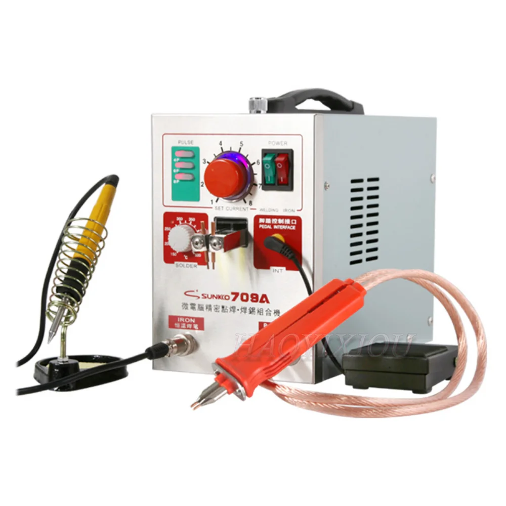 SUNKKO-soldador por puntos 709A, máquina de soldadura por puntos de pulso de 1,9 kW para paquete de batería de litio, máquina de soldadura con bolígrafo de soldadura remoto